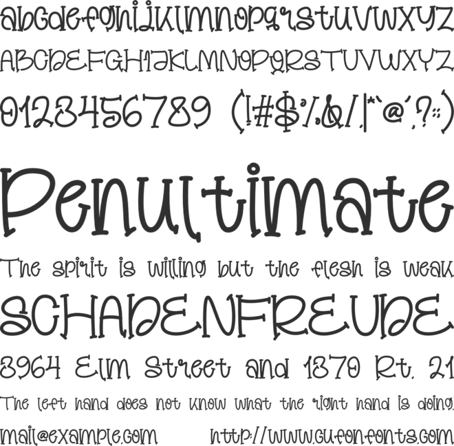 Smilego font preview