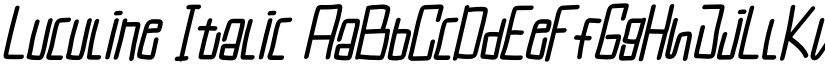 Luculine Italic font
