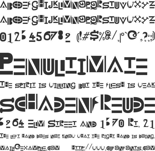 Thoroughbred font preview