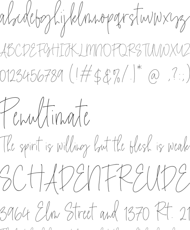 Avocado Candy font preview