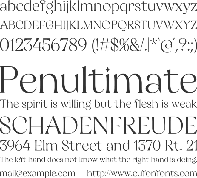 Restaglick font preview