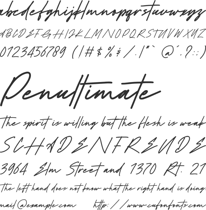 Rationality Grateful font preview