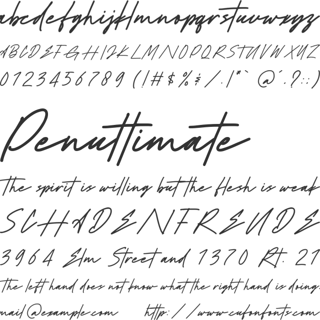 Rationality Grateful font preview