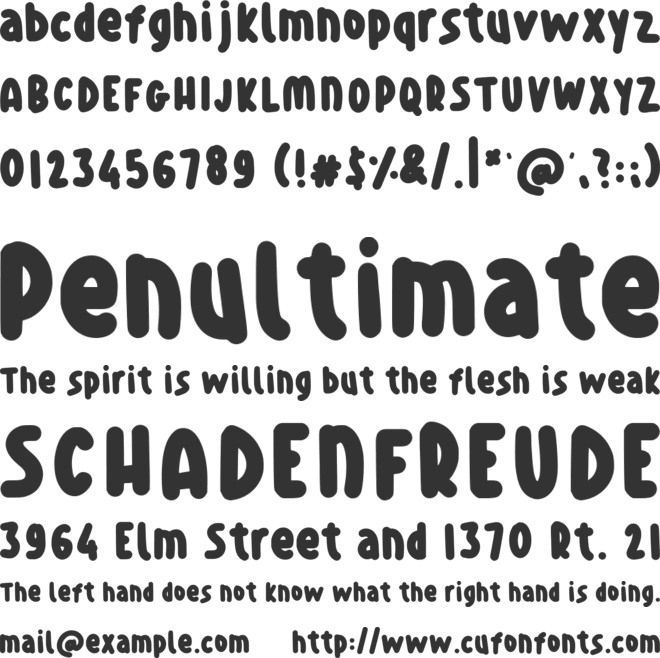 Stay cool font preview