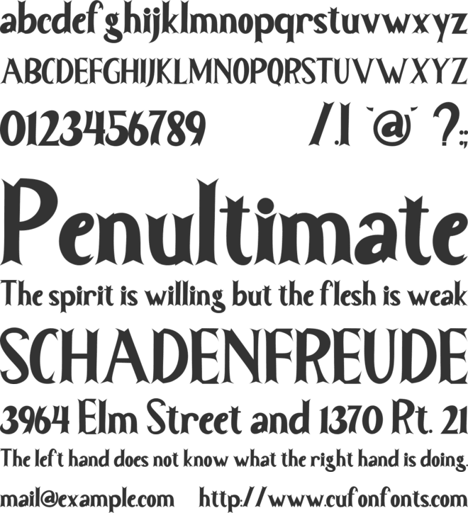 Amandez font preview