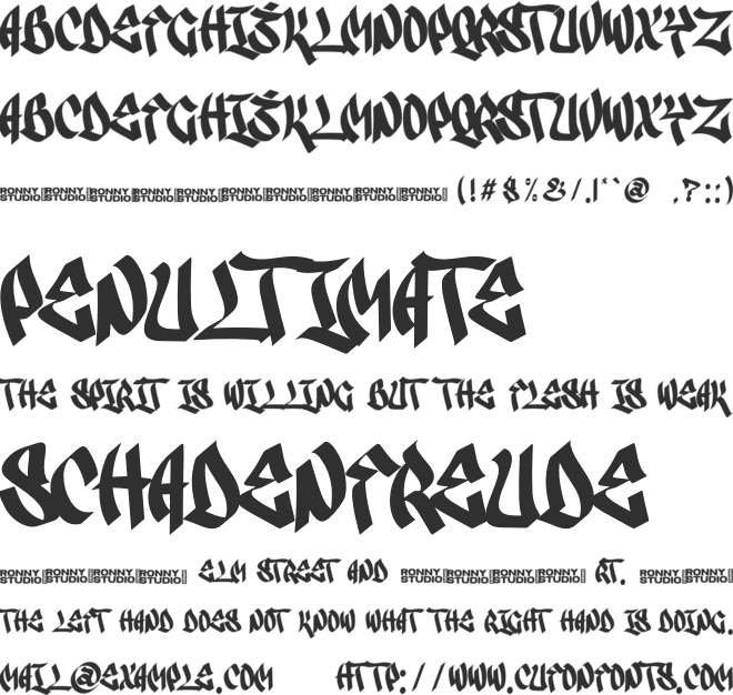 Suctenss font preview