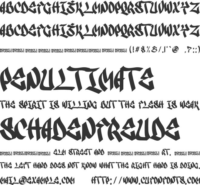 Suctenss font preview