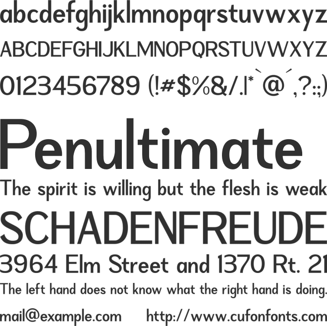 Fruinky font preview