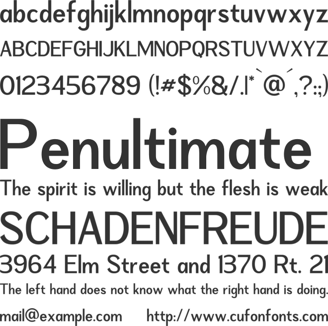 Fruinky font preview