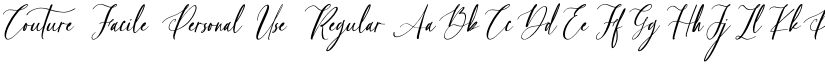 Couture Facile Personal Use Regular font