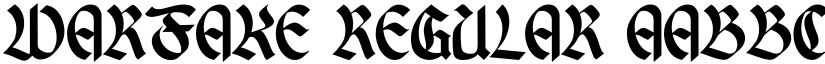 Warfake Regular font