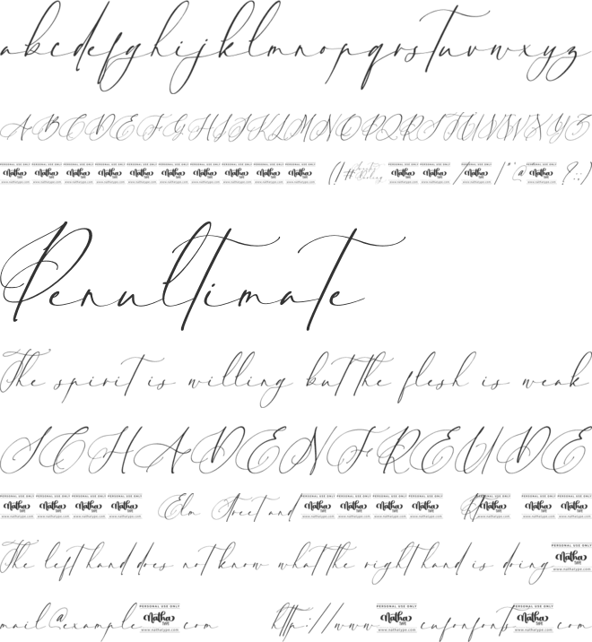 Sweetie Darling Personal Use font preview