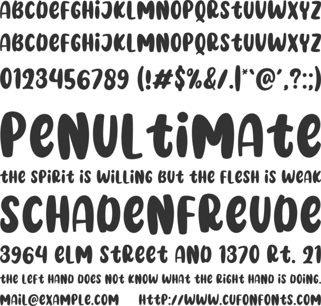 Friendly Sunday Sans font preview