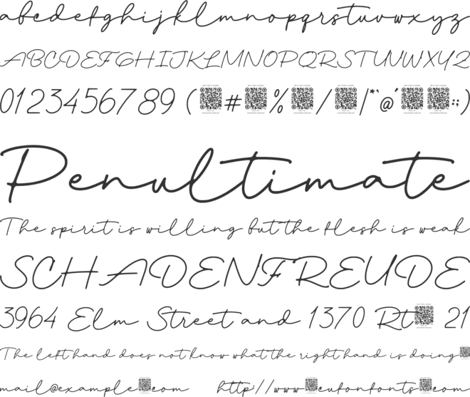 Beauty Scene font preview