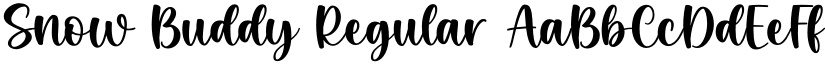 Snow Buddy Regular font