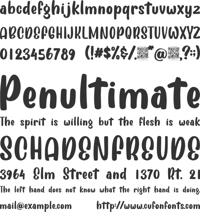 Cherry Bird font preview