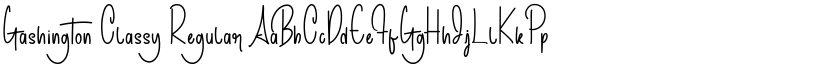 Gashington Classy Regular font