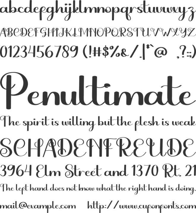 Just Beauty font preview