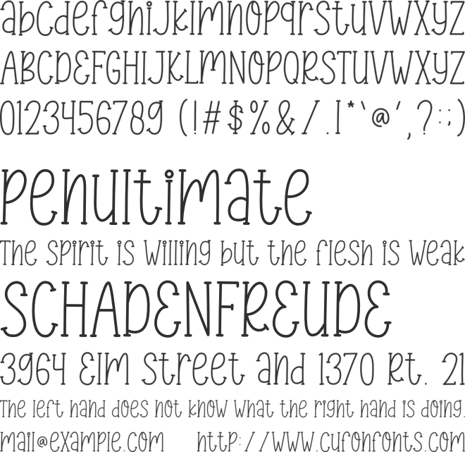Sweet Camper font preview