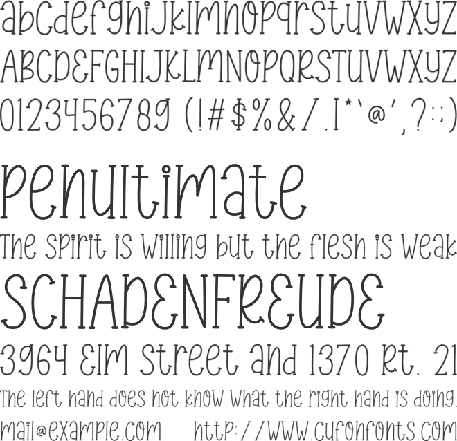 Sweet Camper font preview