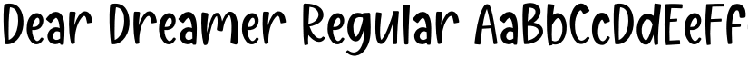 Dear Dreamer Regular font