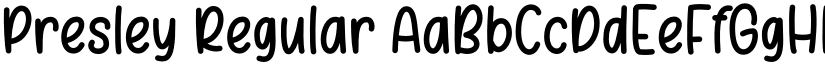 Presley Regular font