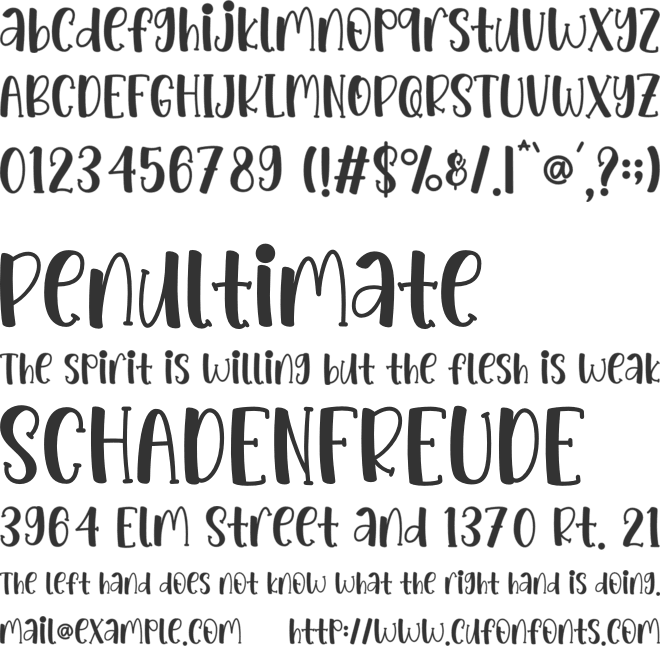 Princess Angela font preview