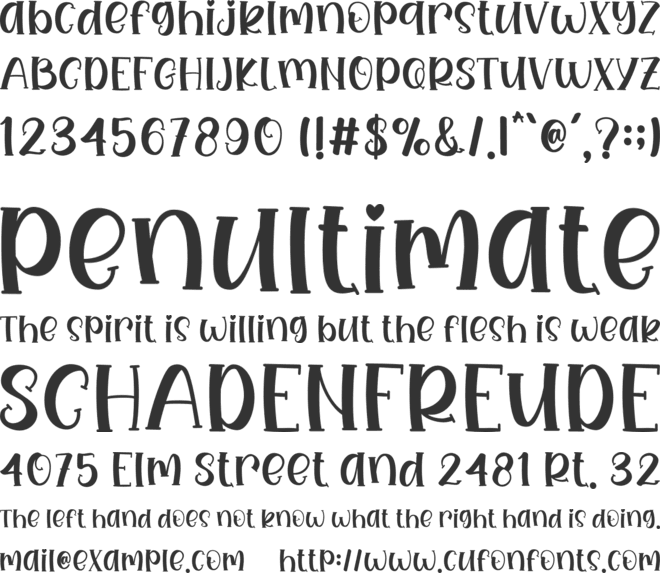 Kalista Missy font preview