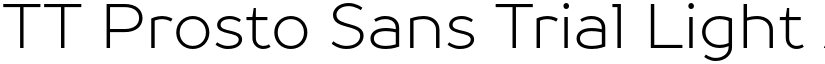 TT Prosto Sans Trial Light font