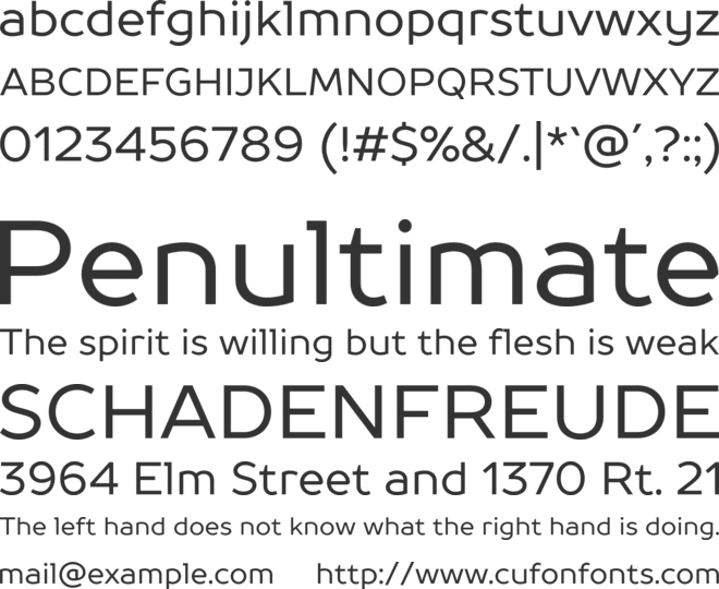 TT Prosto Sans Trial font preview