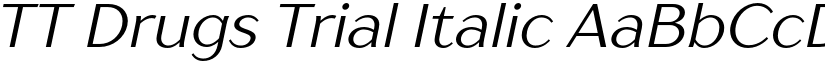 TT Drugs Trial Italic font