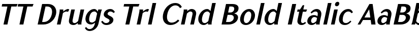 TT Drugs Trl Cnd Bold Italic font