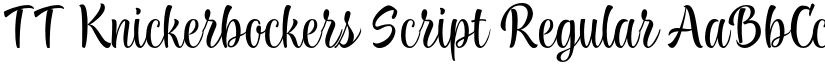 TT Knickerbockers Script Regular font