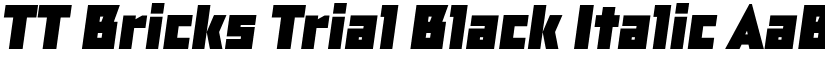 TT Bricks Trial Black Italic font