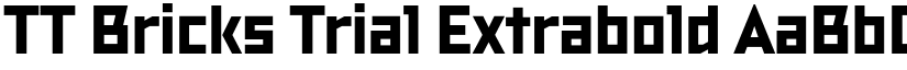 TT Bricks Trial Extrabold font