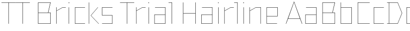 TT Bricks Trial Hairline font