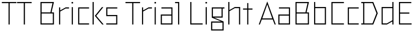TT Bricks Trial Light font