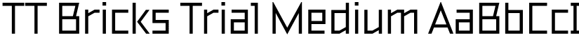 TT Bricks Trial Medium font