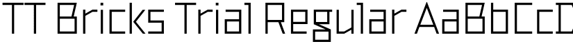 TT Bricks Trial Regular font