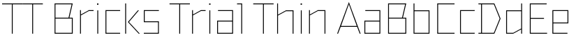 TT Bricks Trial Thin font