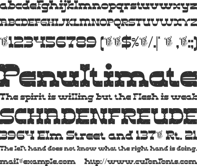 Retrocash font preview