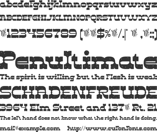 Retrocash font preview