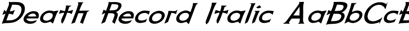 Death Record Italic font