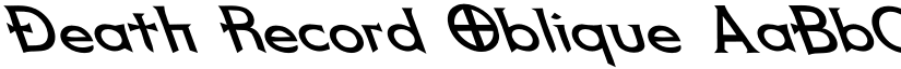 Death Record Oblique font