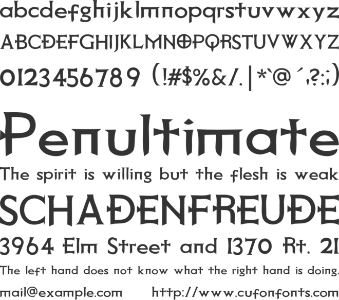 Death Record font preview