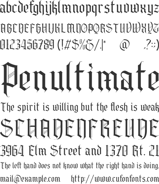 Belligoes font preview