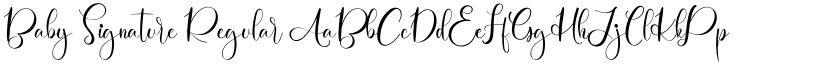 Baby Signature Regular font
