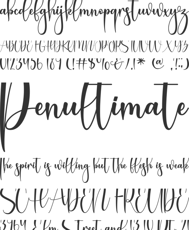 Katty Patty font preview