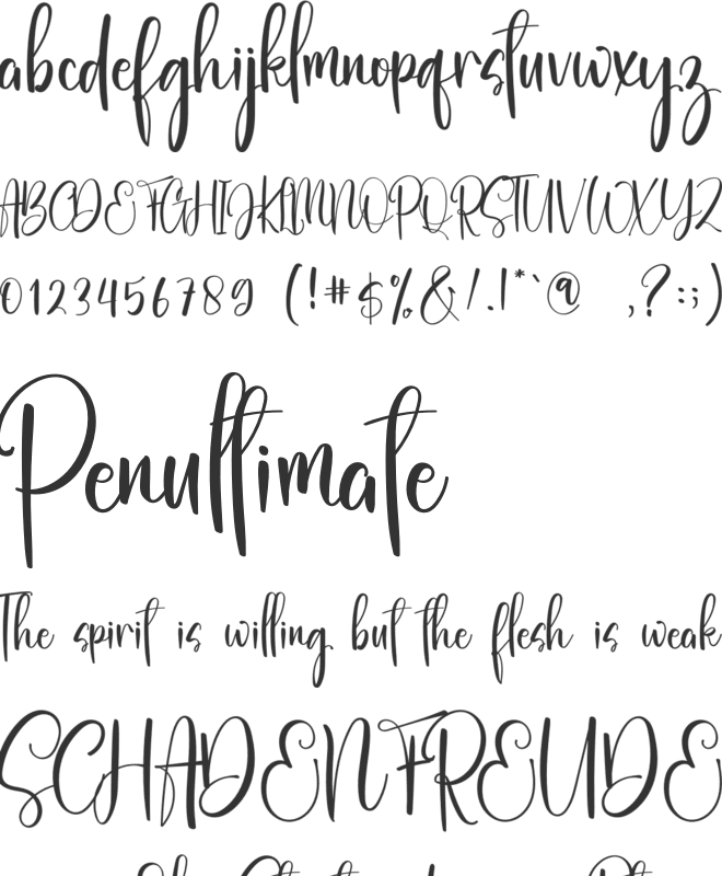 Endinglove font preview