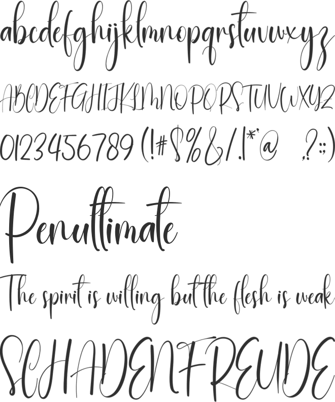 Blankets font preview
